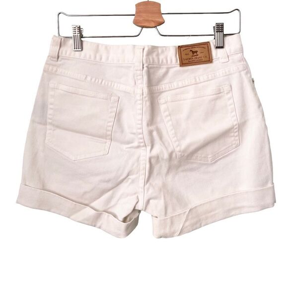 Lauren Jeans Co. Ralph Lauren White Jean Shorts in Size 8 - Picture 2 of 9